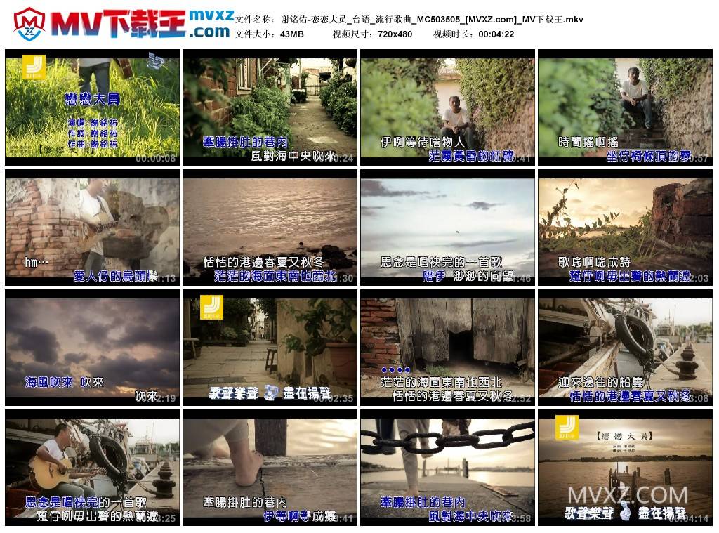谢铭佑-恋恋大员_台语_流行歌曲_MC503505